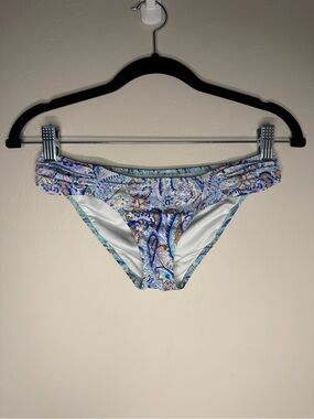 Victoria's Secret Blue and White Paisley Bikini Bottom